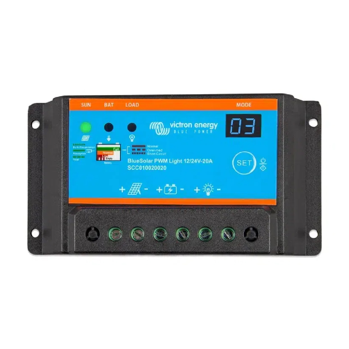 BLUESOLAR PWM-light. Charge controller 12/24v- 20A VICTRON