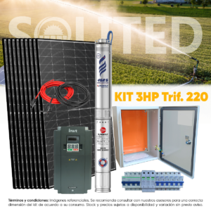 KIT 3HP BOMBEO DE AGUA SOLAR