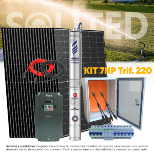 KIT 7HP BOMBEO DE AGUA SOLAR