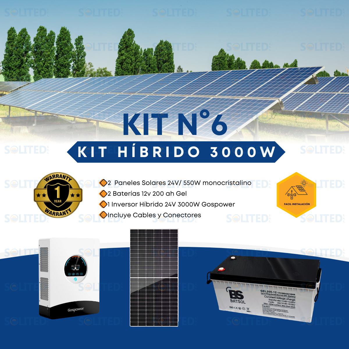 KIT N°6 HÍBRIDO 3000W