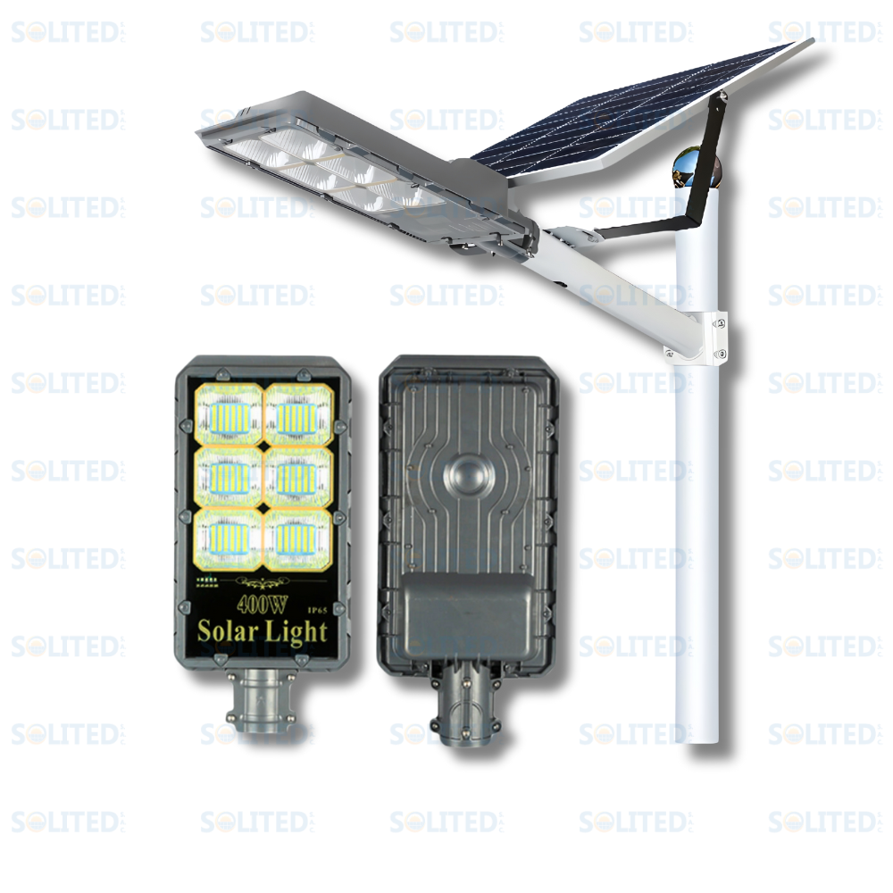 SOLAR LIGHT MODELO M 400W CON PANEL POLICRISTALINO INCORPORADO